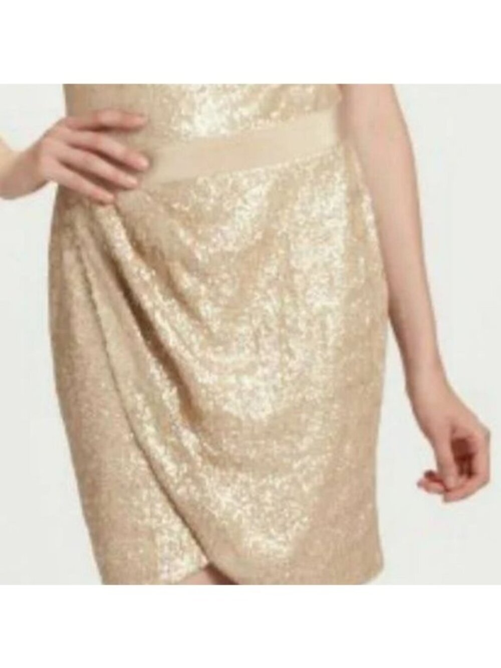 Laundry by Shelli Segal Champagne Sequin Dress - Picture 3 of 9
